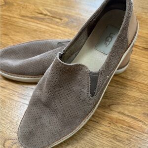 UGG Women's Brown Perforated Flats